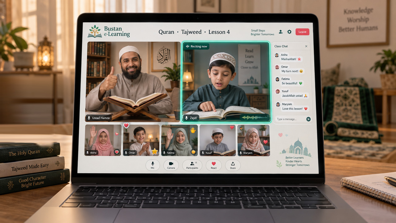 A Qur&rsquo;an class, live